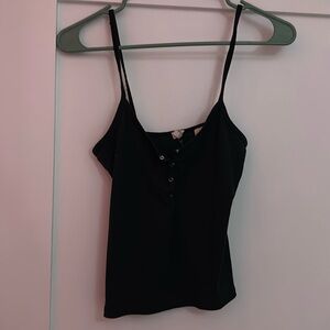 XS Levi’s button up spaghetti strap tank dark grey color
